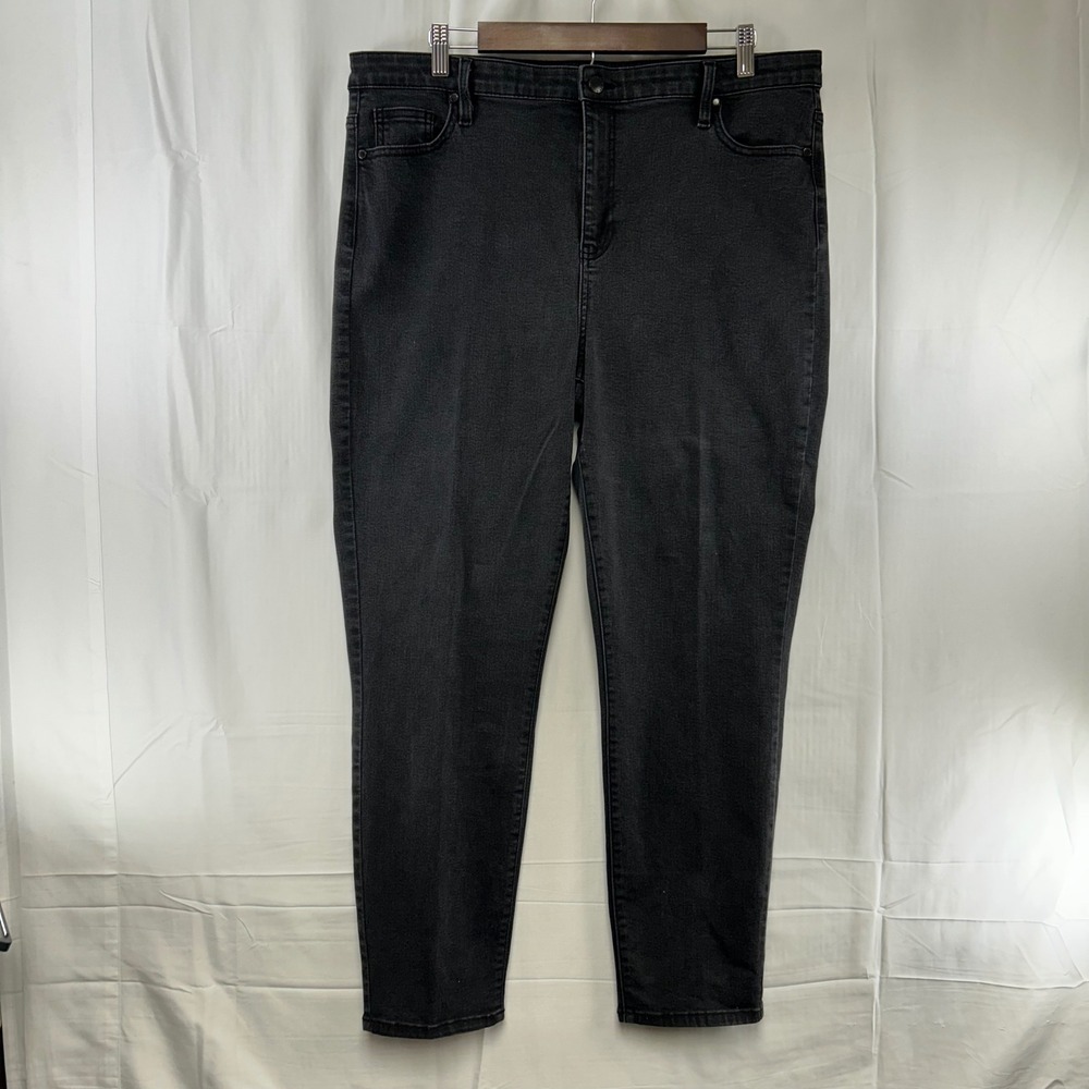 Buffalo David Bitton Mollie Skinny Jeans Womens 16/36 Black High Rise Stretch